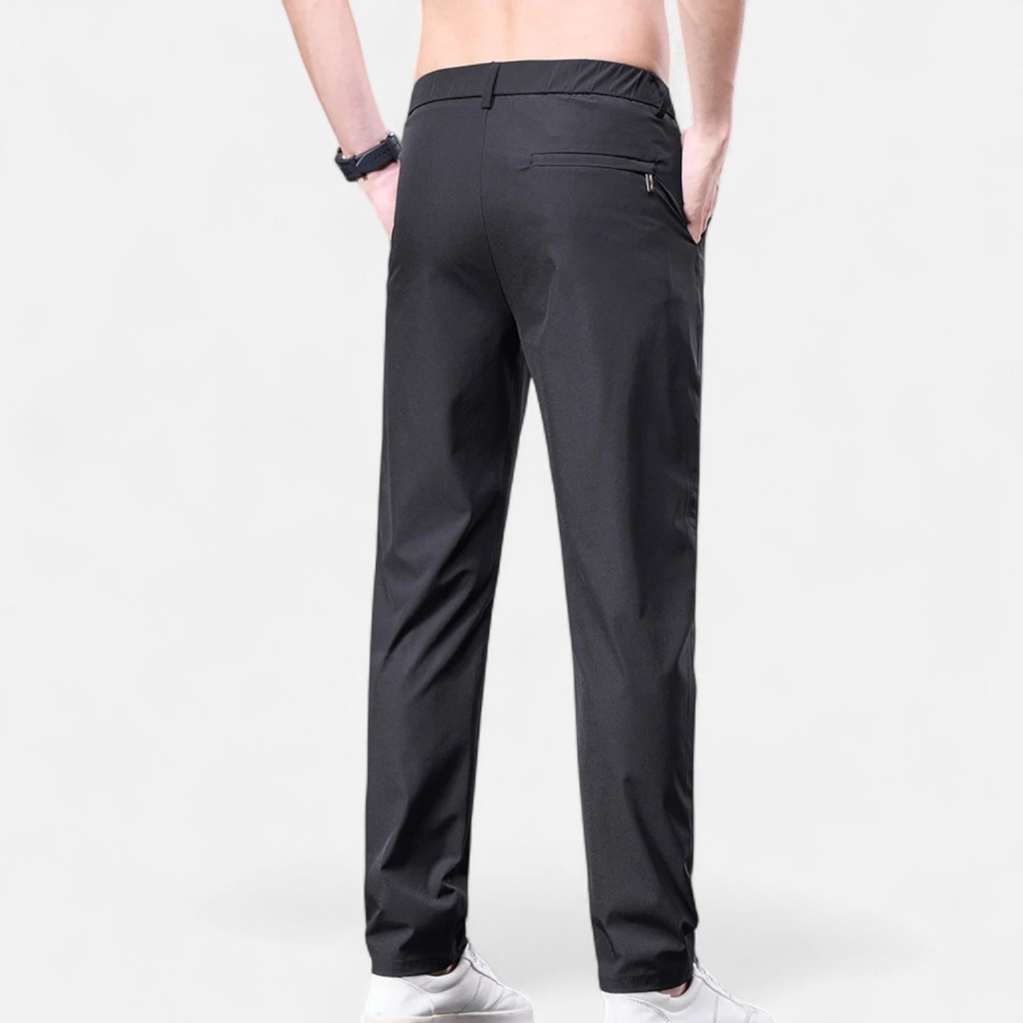 Celvarin | Men’s Premium Ice Silk Summer Trousers with Elastic Waist