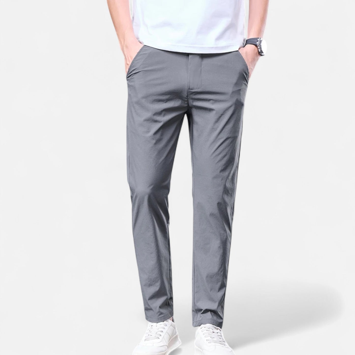 Celvarin | Men’s Premium Ice Silk Summer Trousers with Elastic Waist