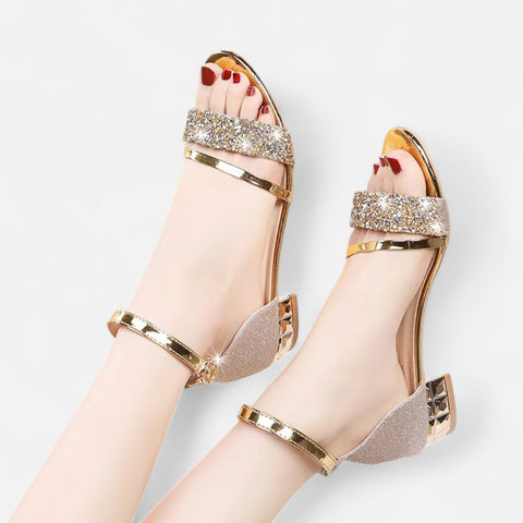 Celvarin | Women’s Low Heel Open-Toe Sandals – Elegant & Comfortable Summer Shoes