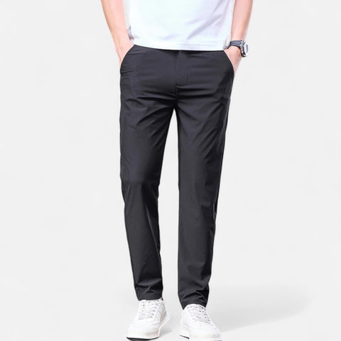 Celvarin | Men’s Premium Ice Silk Summer Trousers with Elastic Waist