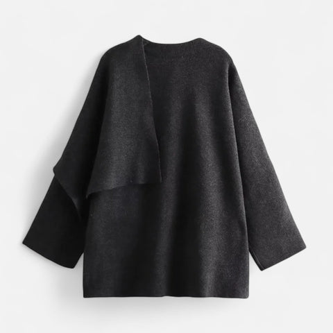 Women’s Elegant Woven Sweater-Coat