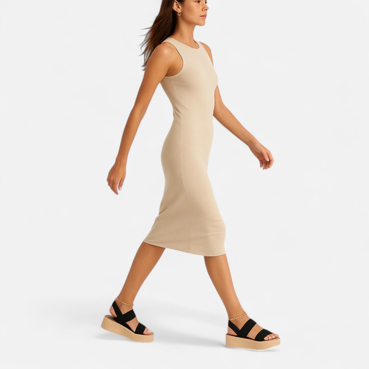 Celvarin | Women’s Premium Minimalist Wedge Sandals with Open Toe and Platform Sole
