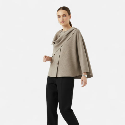 Women’s Elegant Woven Sweater-Coat