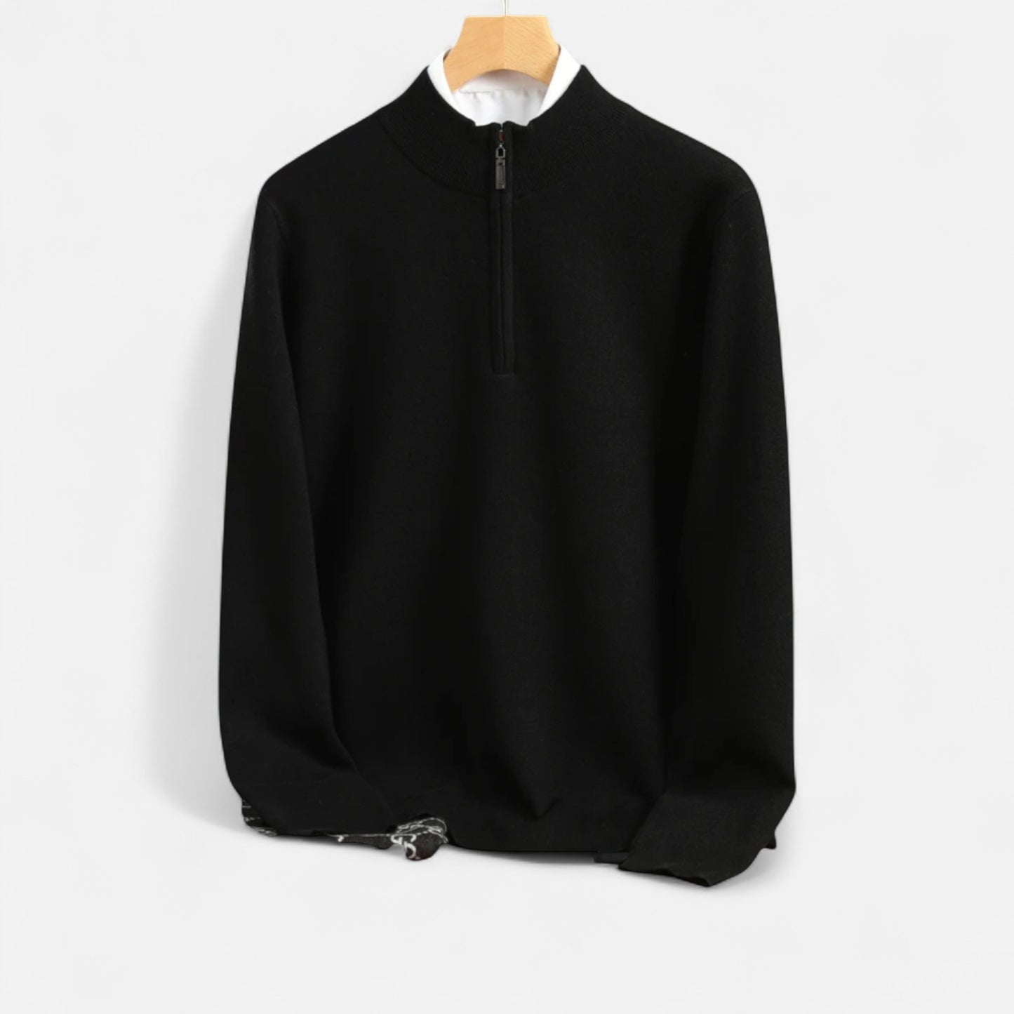 Celvarin | Men’s Merino Wool Half-Collar Sweater