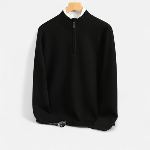 Celvarin | Men’s Merino Wool Half-Collar Sweater