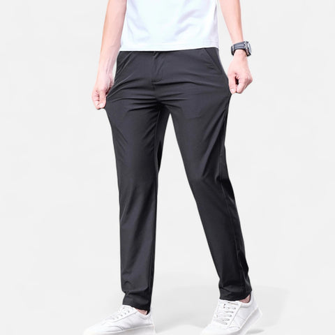 Celvarin | Men’s Premium Ice Silk Summer Trousers with Elastic Waist