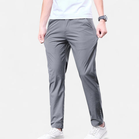 Celvarin | Men’s Premium Ice Silk Summer Trousers with Elastic Waist