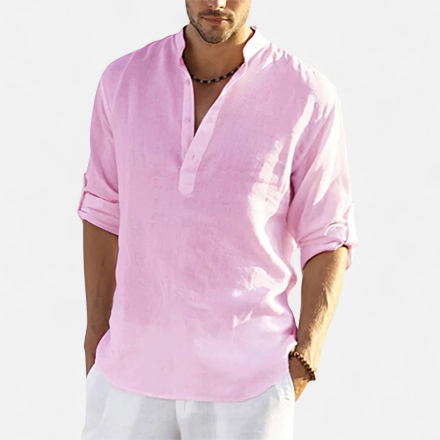 Celvarin | Men’s Premium Loose-Fit Long-Sleeve Cotton-Linen Shirt