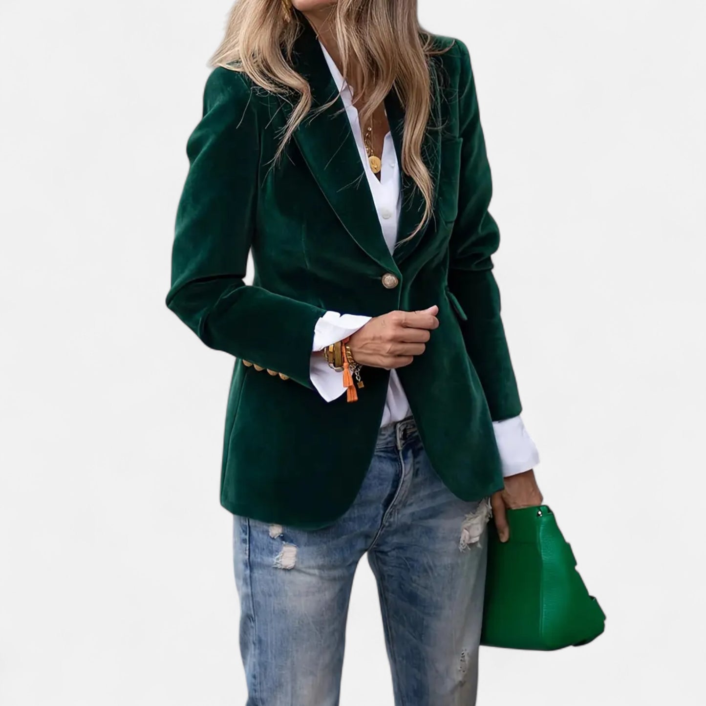 Women’s Heritage Blazer – Refined One-Button Design