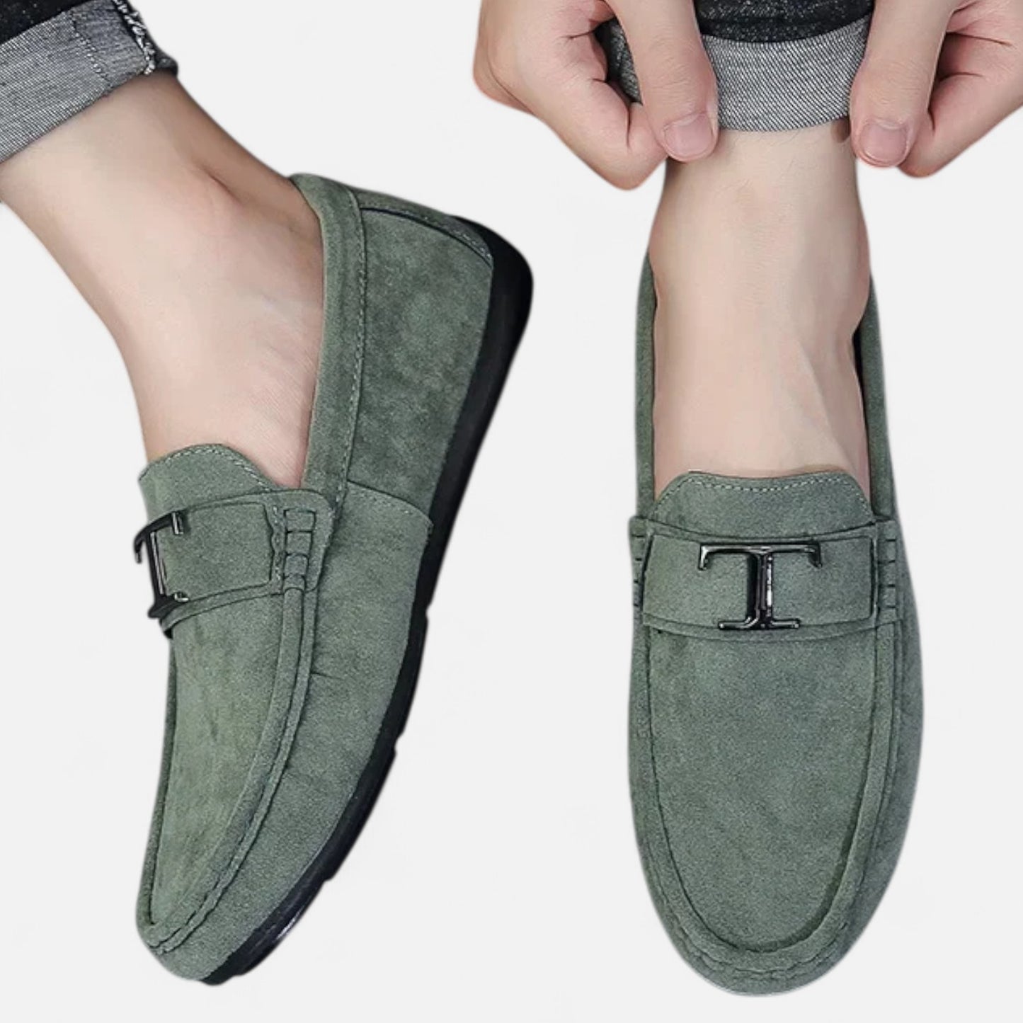 Celvarin | Men’s Premium Genuine Leather Slip-On Loafers – Soft Sole