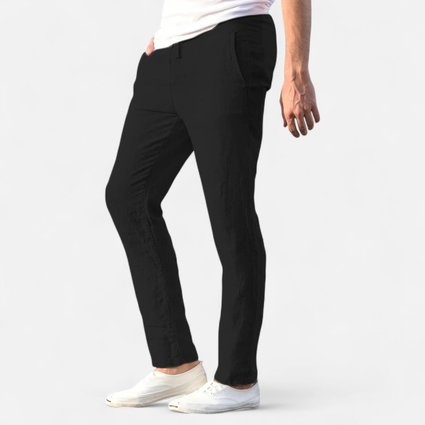 Celvarin | Men’s Premium Cotton-Linen Trousers with Elastic Waist