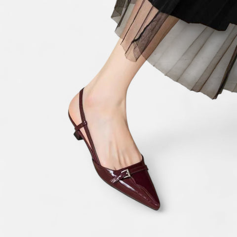 Celvarin | Women’s Premium Slingback Pumps with Pointed Toe and Mid Heel