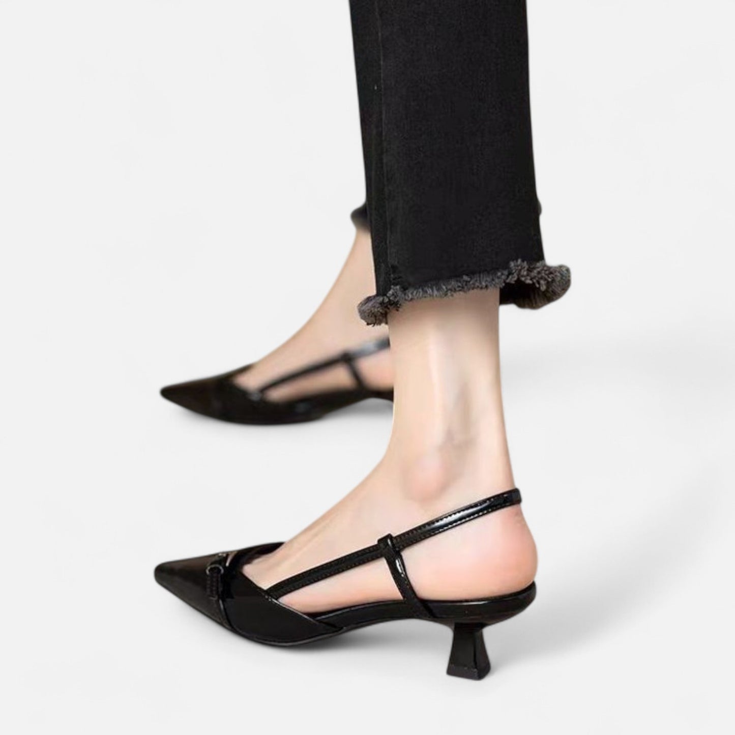 Celvarin | Women’s Premium Slingback Pumps with Pointed Toe and Mid Heel