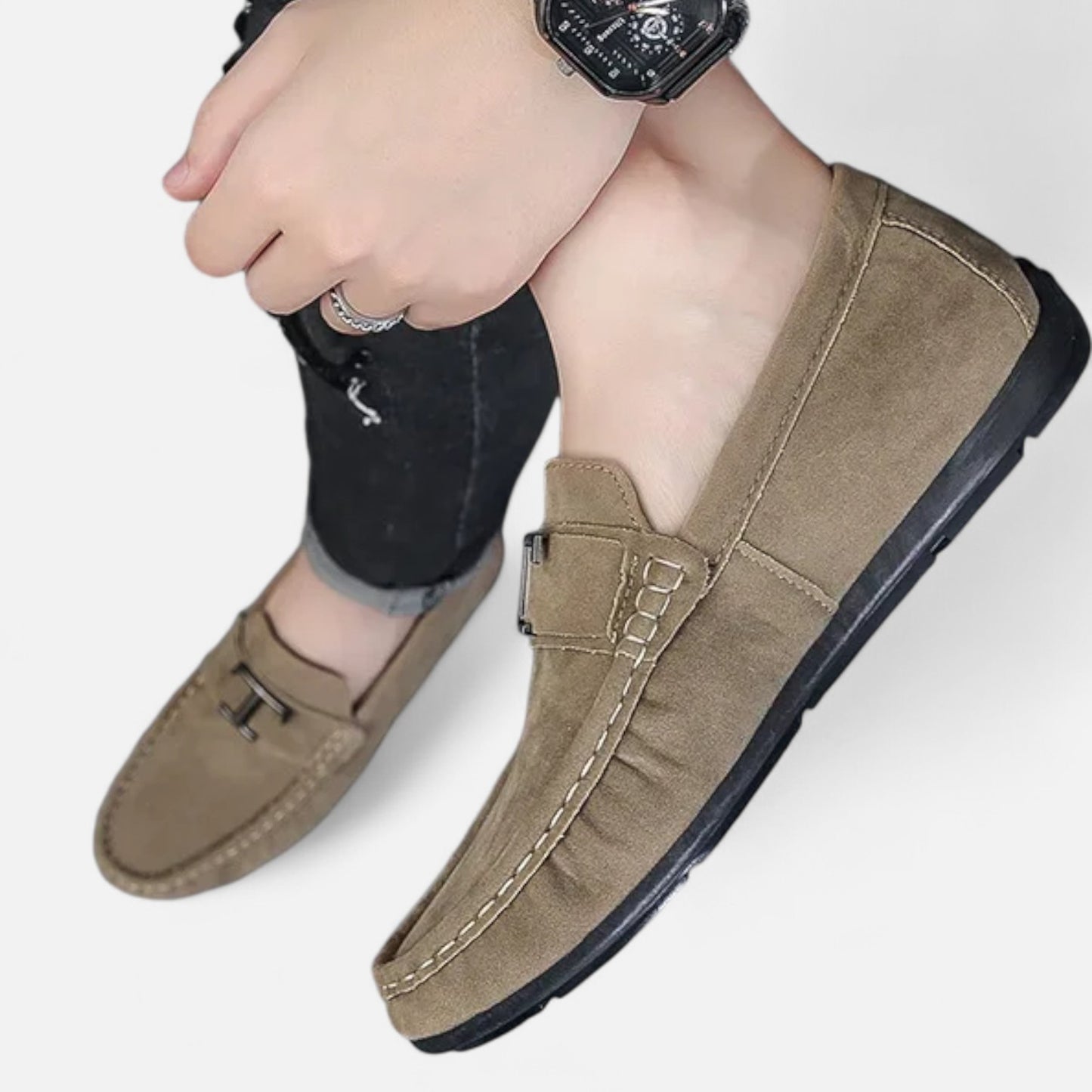 Celvarin | Men’s Premium Genuine Leather Slip-On Loafers – Soft Sole