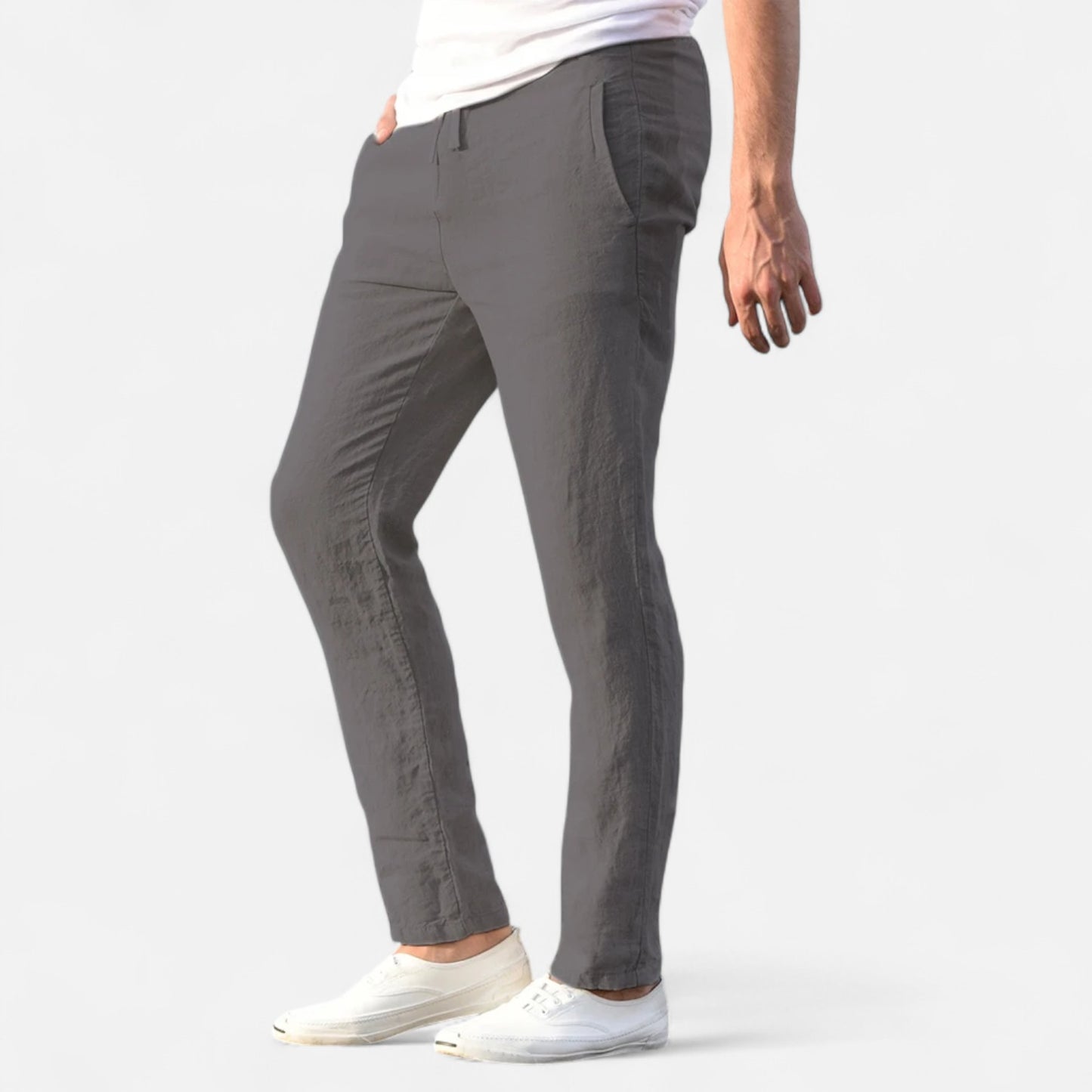 Celvarin | Men’s Premium Cotton-Linen Trousers with Elastic Waist