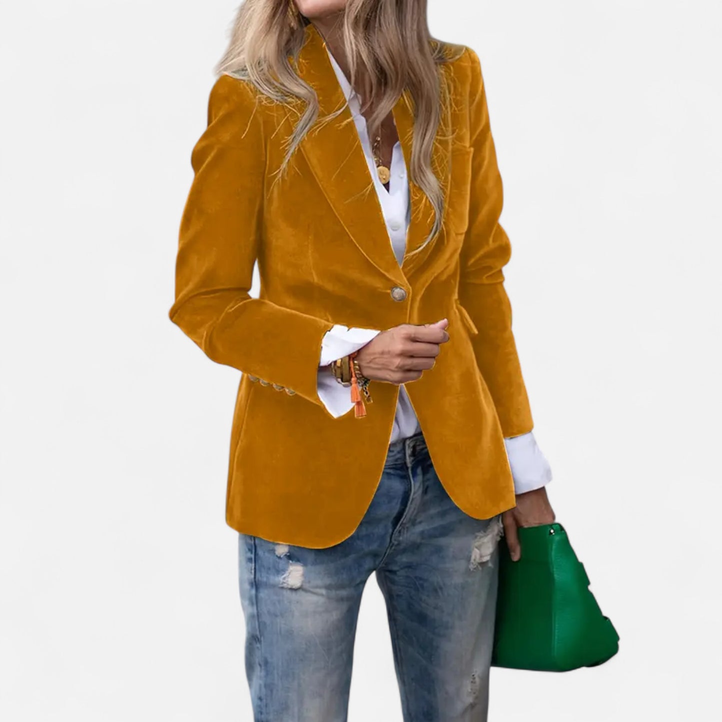 Women’s Heritage Blazer – Refined One-Button Design