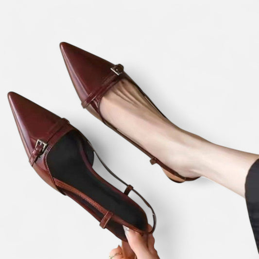 Celvarin | Women’s Premium Slingback Pumps with Pointed Toe and Mid Heel