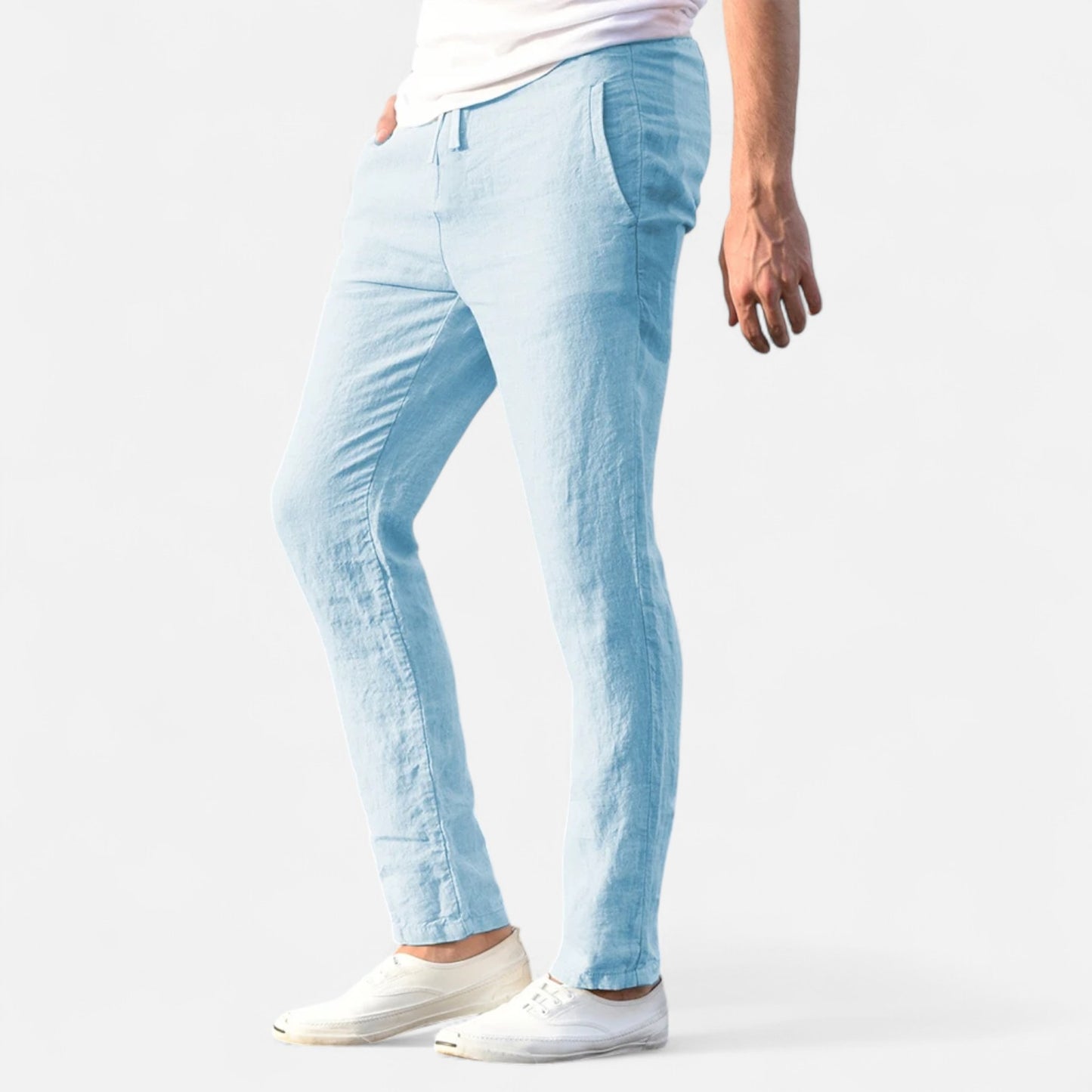 Celvarin | Men’s Premium Cotton-Linen Trousers with Elastic Waist