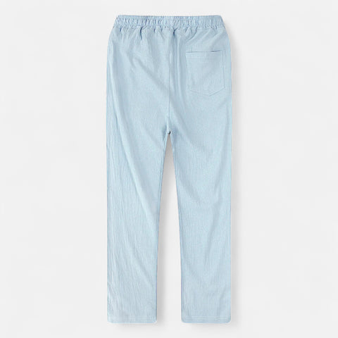 Celvarin | Men’s Premium Cotton-Linen Trousers with Elastic Waist