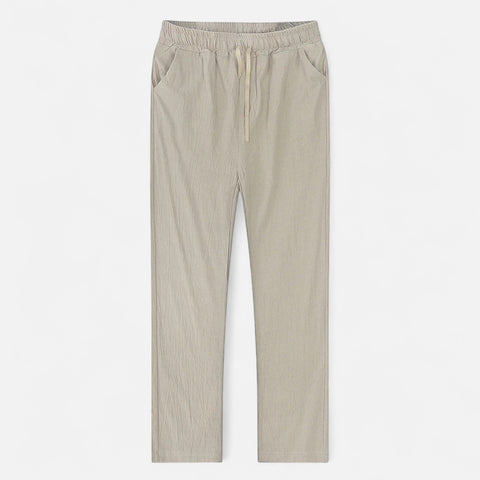 Celvarin | Men’s Premium Cotton-Linen Trousers with Elastic Waist