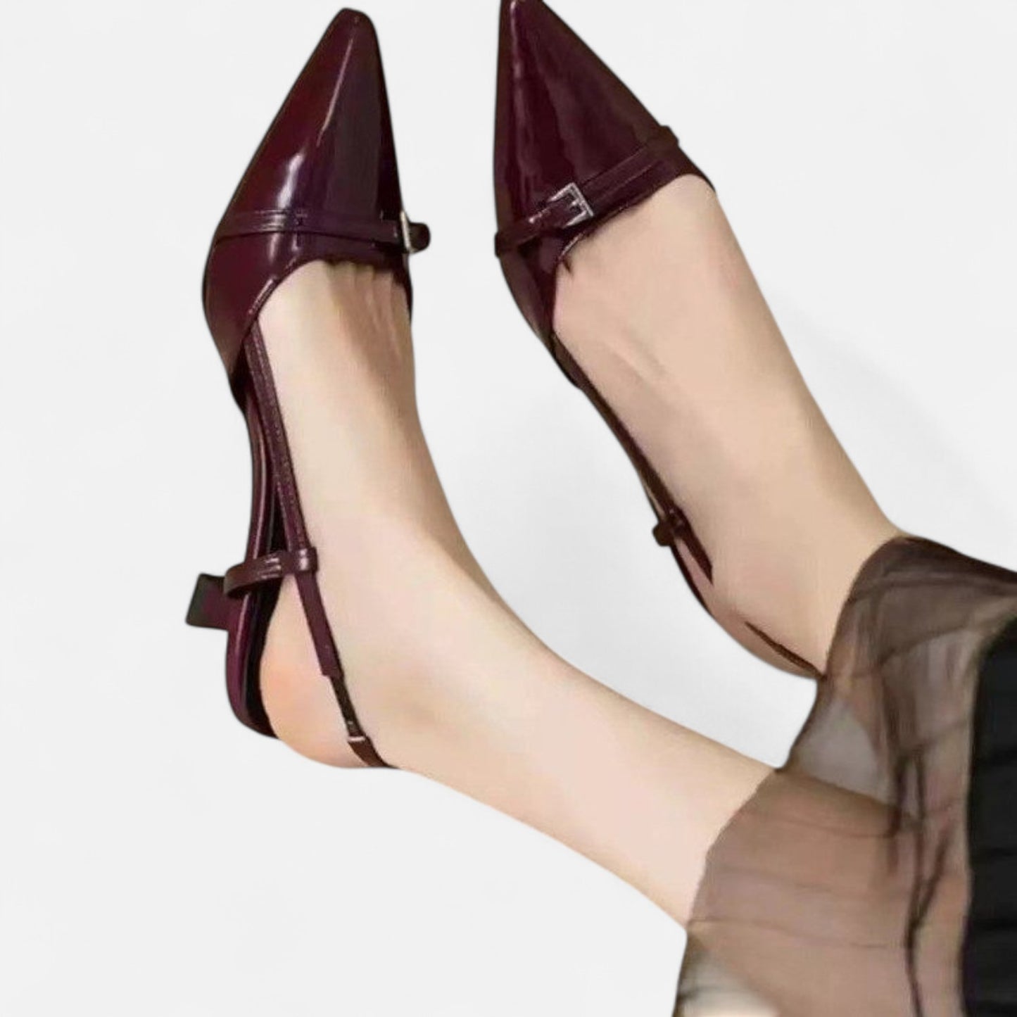 Celvarin | Women’s Premium Slingback Pumps with Pointed Toe and Mid Heel