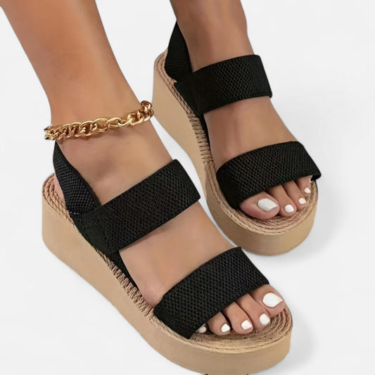 Celvarin | Women’s Premium Minimalist Wedge Sandals with Open Toe and Platform Sole