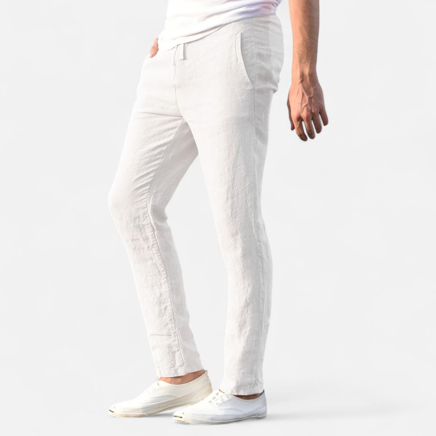 Celvarin | Men’s Premium Cotton-Linen Trousers with Elastic Waist