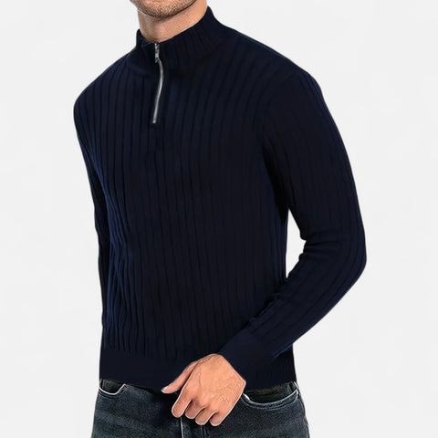 Celvarin | Men’s Quarter-Zip High Neck Sweater