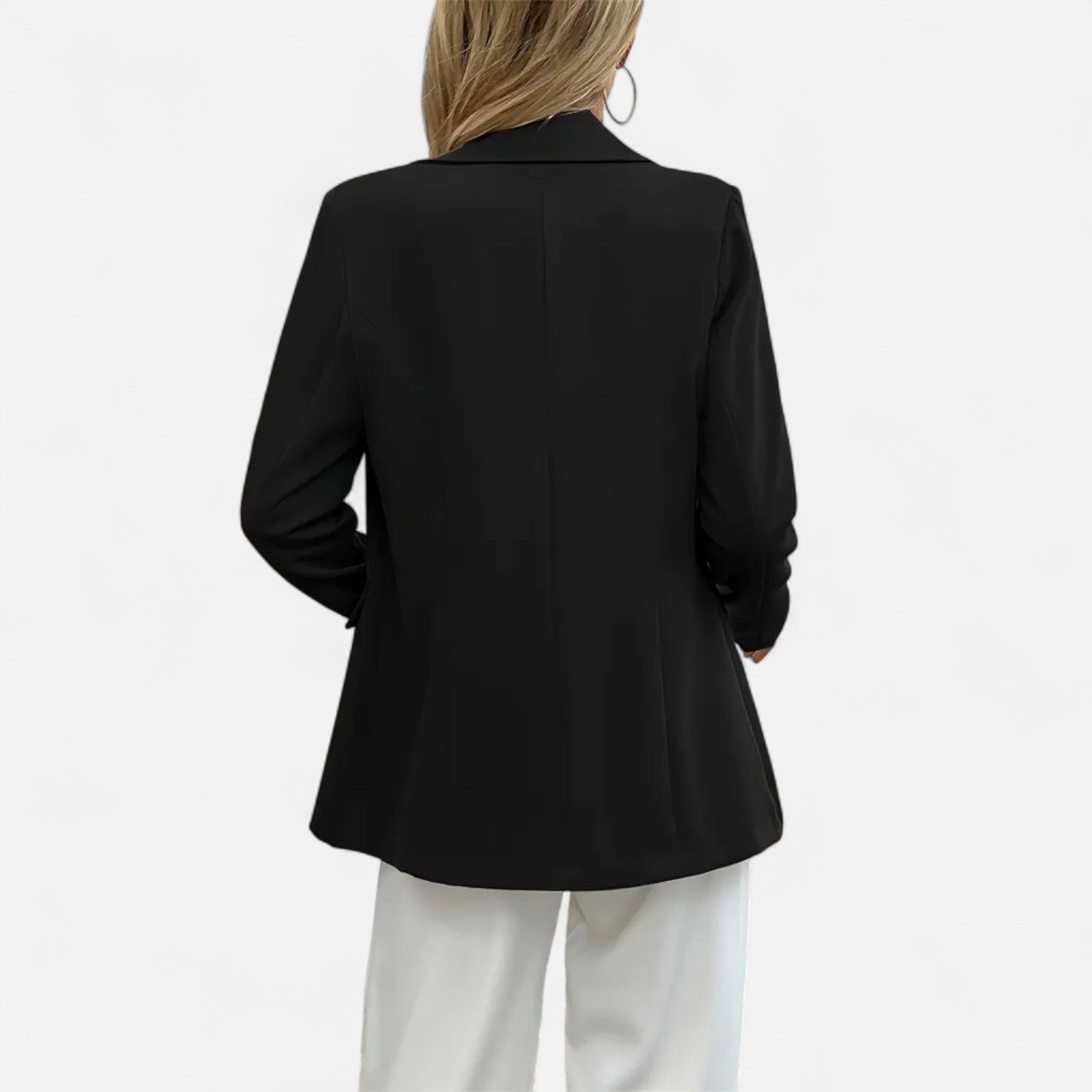 Women’s Double-Breasted Black Blazer – Structured Elegance