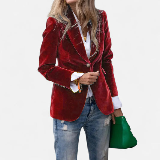 Women’s Heritage Blazer – Refined One-Button Design