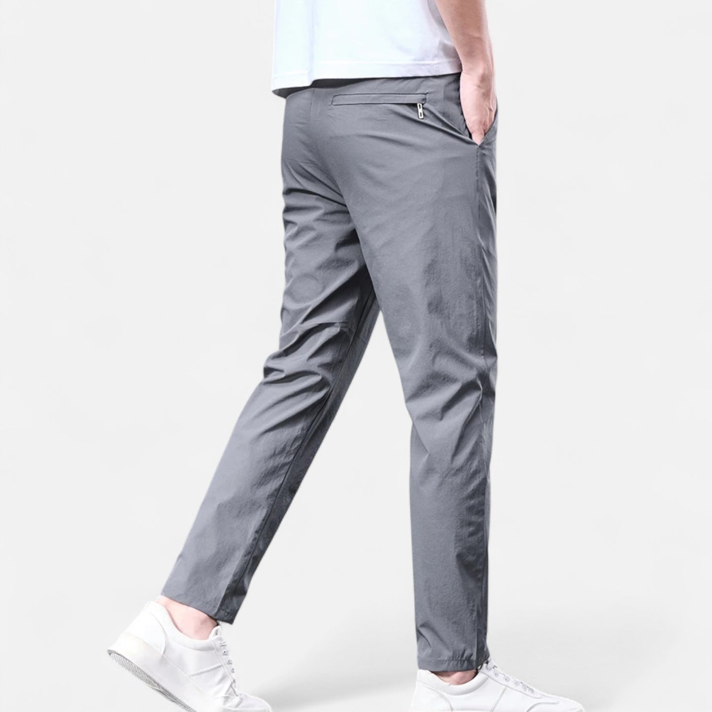 Celvarin | Men’s Premium Ice Silk Summer Trousers with Elastic Waist