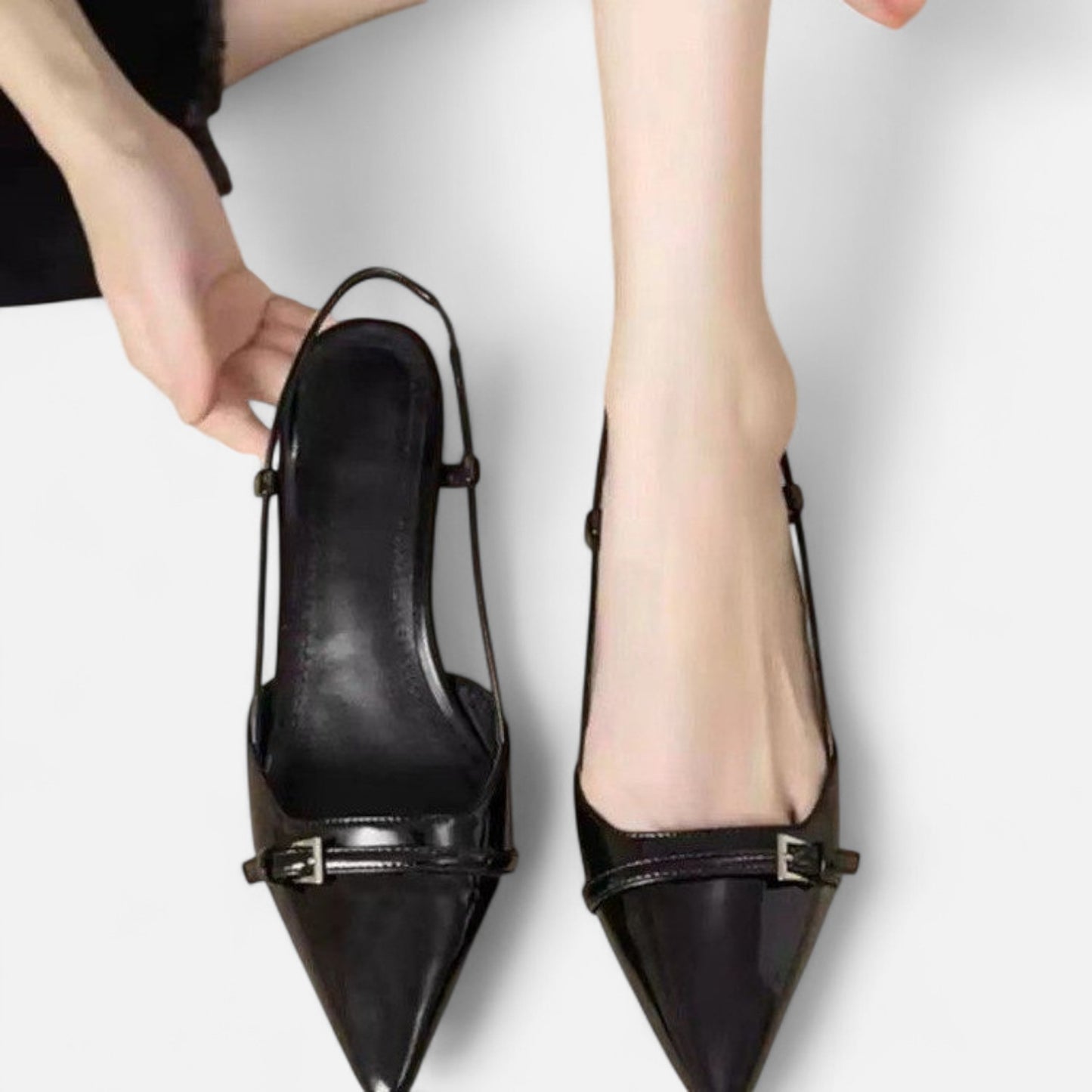 Celvarin | Women’s Premium Slingback Pumps with Pointed Toe and Mid Heel