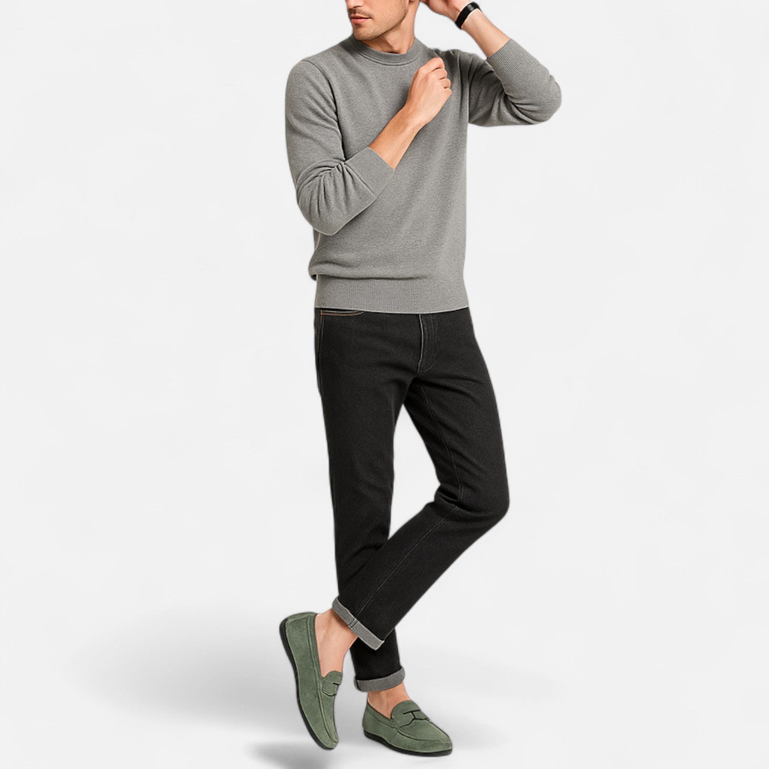 Celvarin | Herre Premium Ægte Læder Slip-On Loafers med Blød Sål