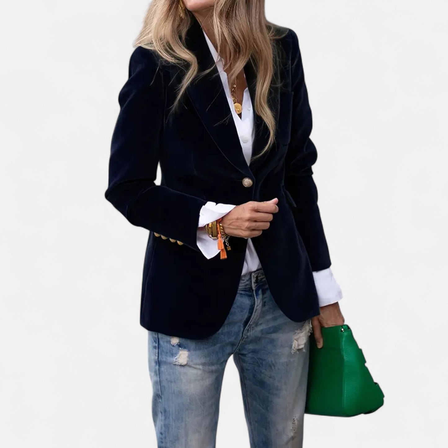 Women’s Heritage Blazer – Refined One-Button Design