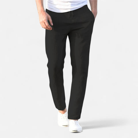 Celvarin | Men’s Premium Cotton-Linen Trousers with Elastic Waist