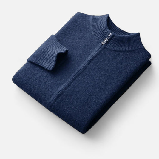 Celvarin | Men’s Merino Wool Zip Cardigan