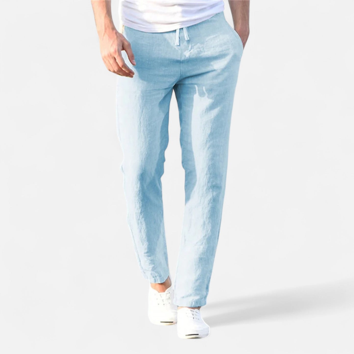 Celvarin | Men’s Premium Cotton-Linen Trousers with Elastic Waist