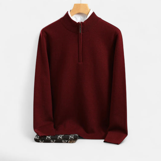 Celvarin | Men’s Merino Wool Half-Collar Sweater