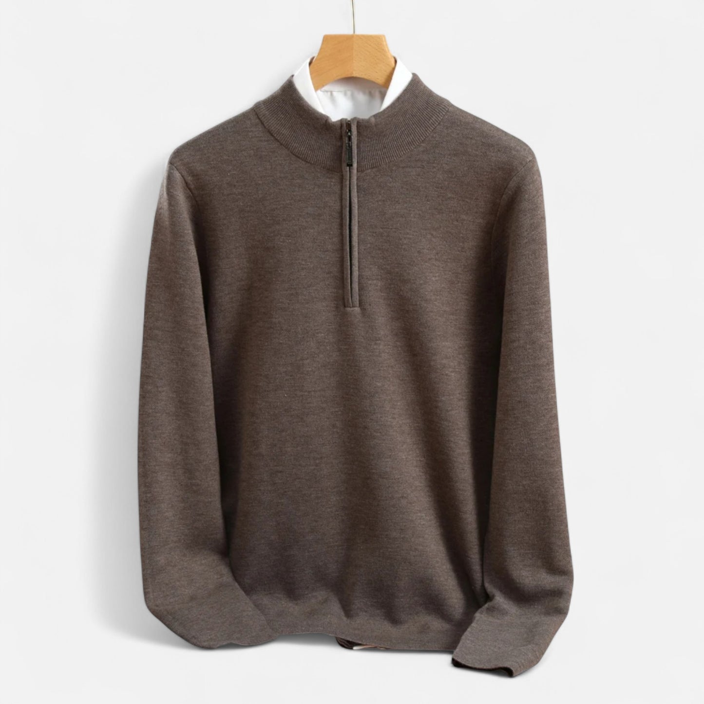 Celvarin | Men’s Merino Wool Half-Collar Sweater