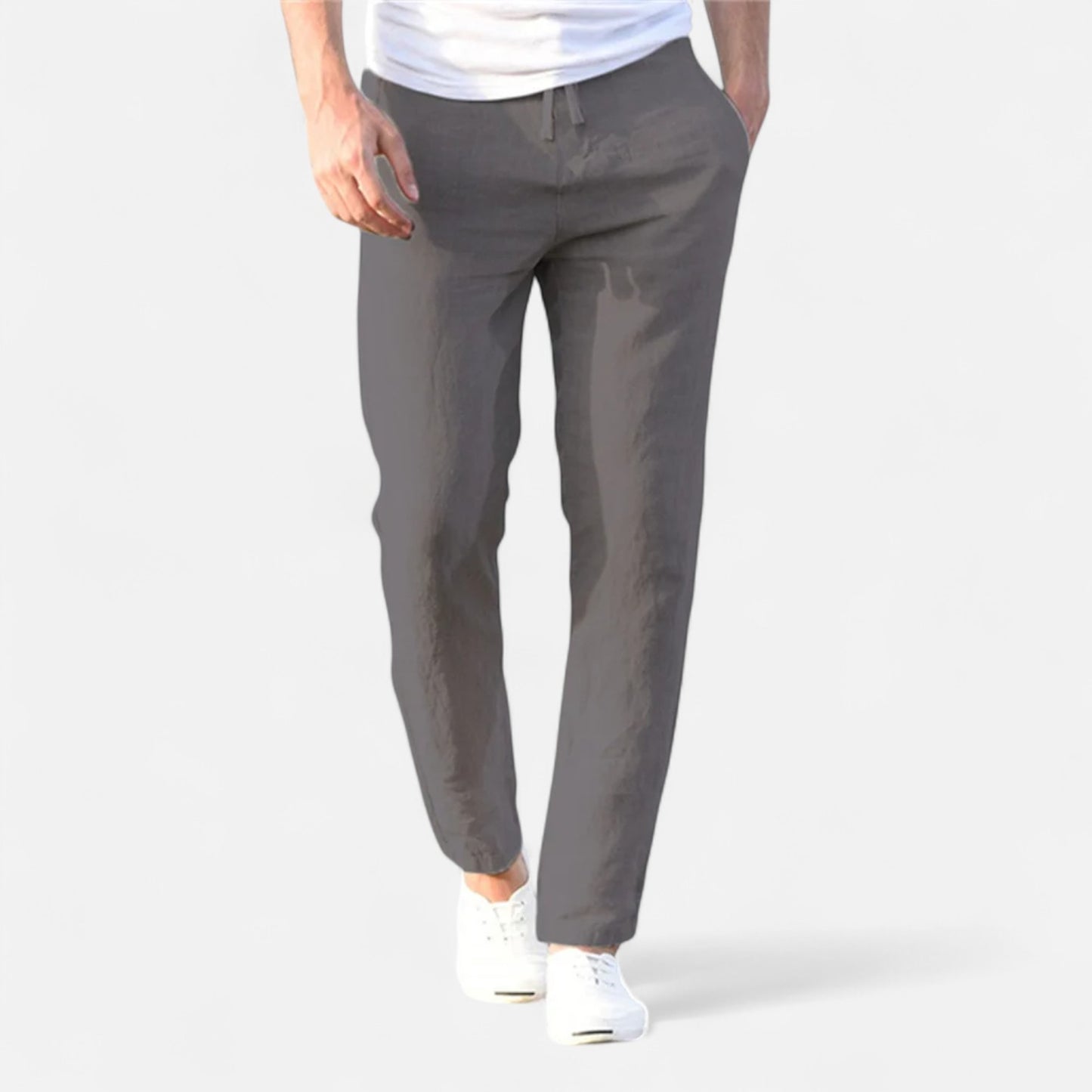 Celvarin | Men’s Premium Cotton-Linen Trousers with Elastic Waist