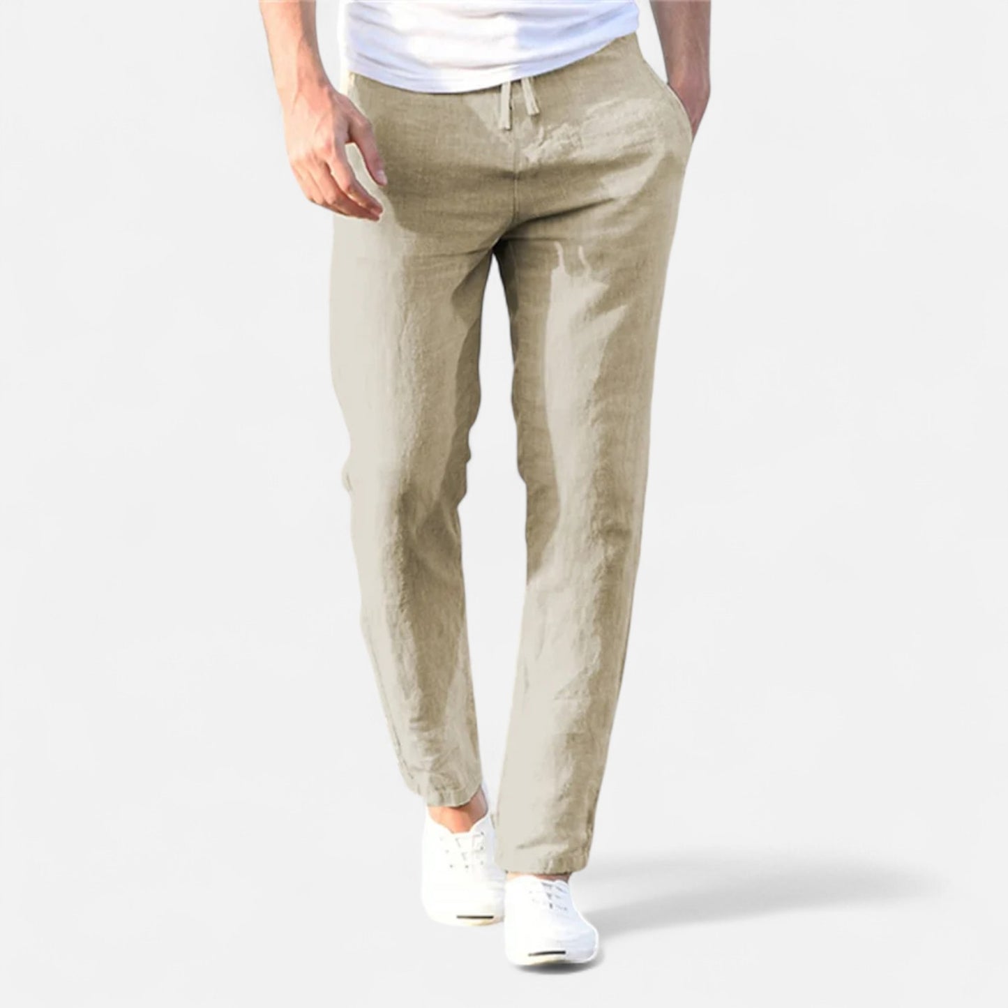 Celvarin | Men’s Premium Cotton-Linen Trousers with Elastic Waist