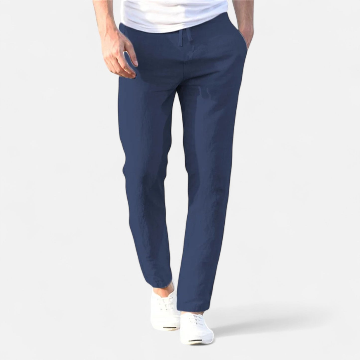 Celvarin | Men’s Premium Cotton-Linen Trousers with Elastic Waist