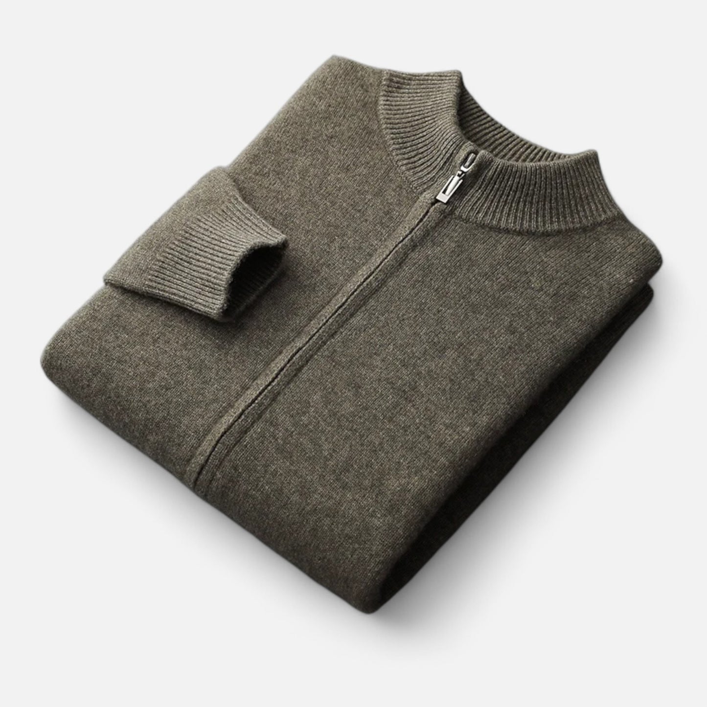 Celvarin | Men’s Merino Wool Zip Cardigan