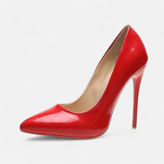 Celvarin | Women’s Premium Red Stilettos with Pointed Toe and Elegant Heel