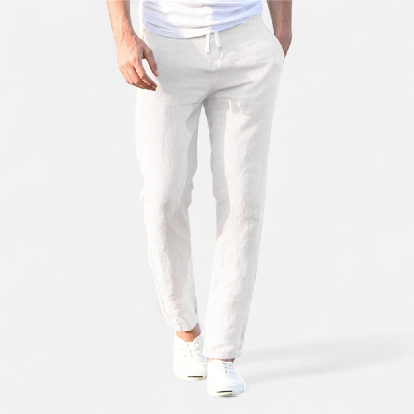 Celvarin | Men’s Premium Cotton-Linen Trousers with Elastic Waist