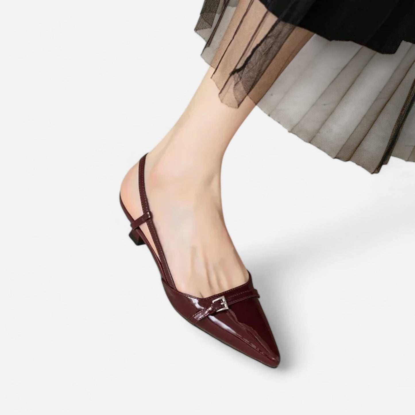 Celvarin | Women’s Premium Slingback Pumps with Pointed Toe and Mid Heel